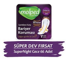 Molped Super Night İnce 22'li Hijyenik Ped 3 Adet