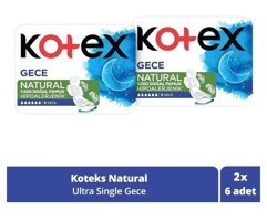 Kotex Natural Ultra Single İnce 6'lı Hijyenik Ped 2 Adet