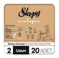 Sleepy Ecologic Premium Plus Organik İnce Antialerjik 20'li Hijyenik Ped 1 Adet