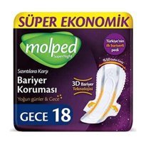 Molped Super Night İnce 18'li Hijyenik Ped 1 Adet