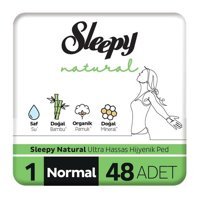 Sleepy Natural Ultra Hassas Organik İnce Antialerjik 48'li Hijyenik Ped 1 Adet