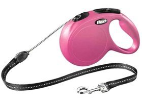 Flexi New Classic 8 m Makaralı Boyun Köpek Tasması Pembe