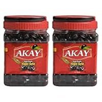 Akay Mega Yağlı Tuzlu Sele Siyah Zeytin Pet Kavanoz 2x1 kg