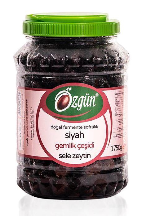 Özgün Gemlik Tuzlu Sele Siyah Zeytin Pet Kavanoz 2 kg