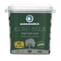 Marmarabirlik Kuru Sele Tuzlu Siyah Zeytin Kutu 400 gr