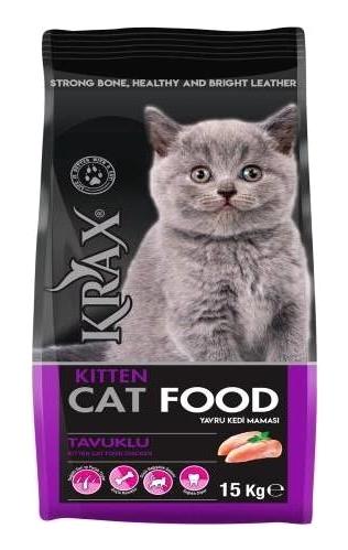 Krax Kitten Tavuklu Tahıllı Yavru Kedi Maması 15 kg