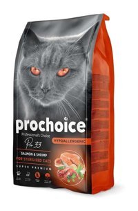 Prochoice Pro 33 Sterilised Karidesli-Somonlu Kısırlaştırılmış Tahıllı Yetişkin Kedi Maması 2 kg