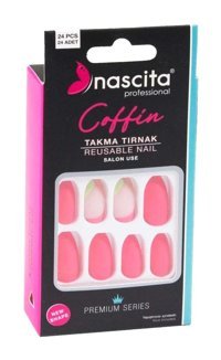 Nascita 148 French Mat 24'lü Küt Pembe Takma Tırnak