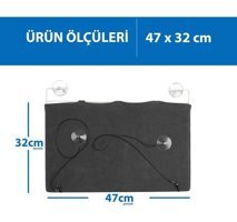 Herniks Vantuzlu 47 x 32 cm Cama Yapışan Kedi Yatağı Gri