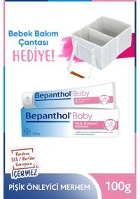 Bepanthol Baby Vitaminli Parfümsüz Parabensiz Pişik Kremi 100 gr + Bebek Bakım Çantası