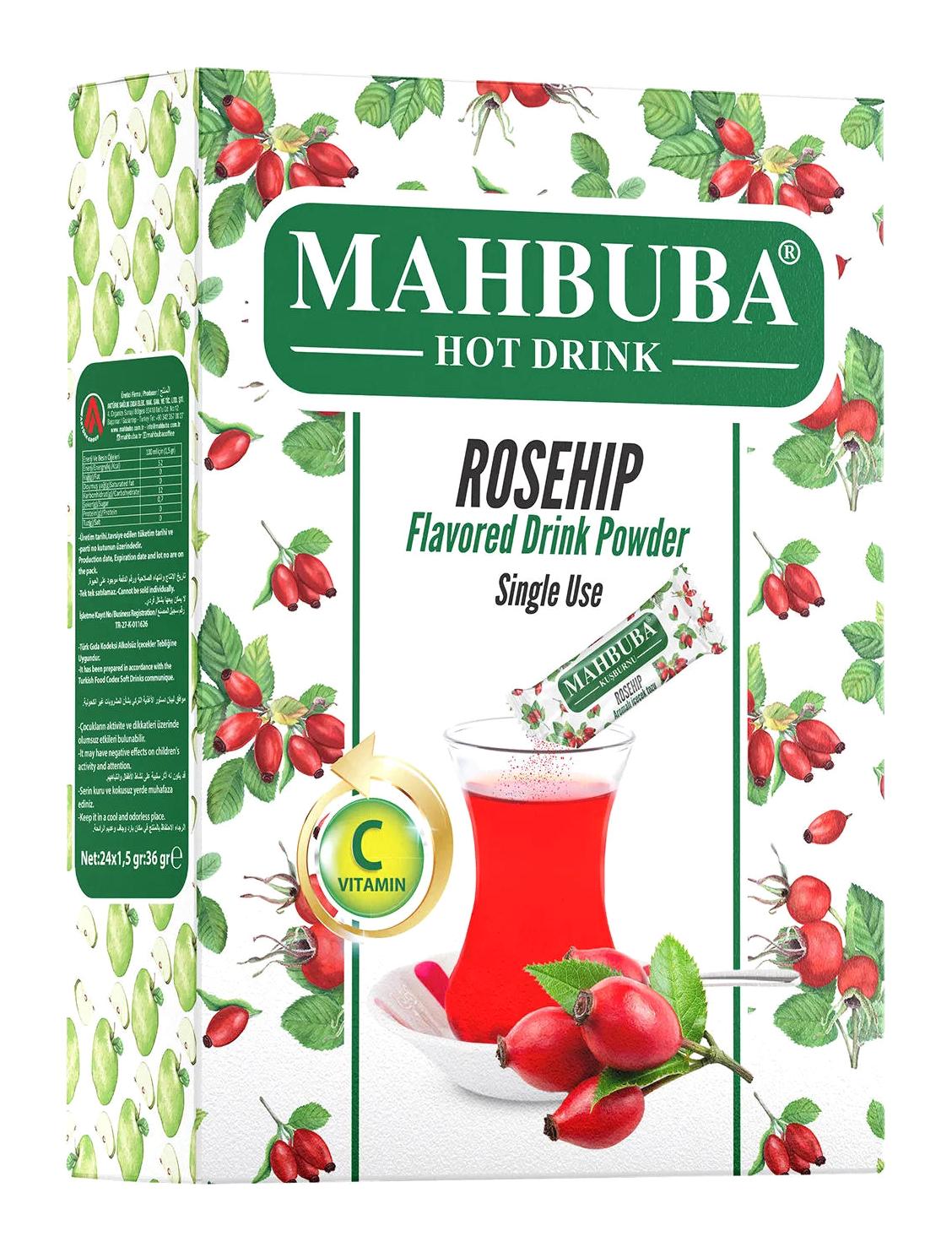 Mahbuba Tek İçimlik Kuşburnu Aromalı İçeçek Tozu 1.5 gr 24'lü