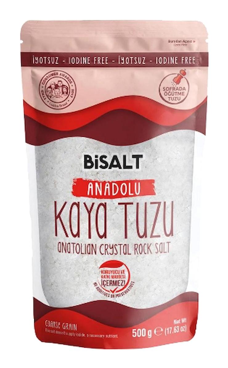 Bisalt Anadolu İyotsuz Kristal Kaya Tuzu Paket 2x500 gr