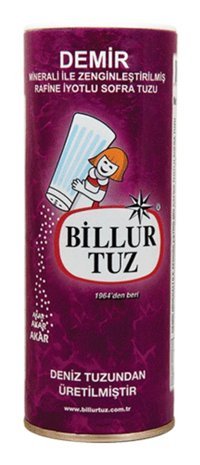 Billur Tuzu İyotlu Toz Sofra Tuzu Kutu 500 gr