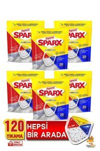 Asperox Sparx Diamond Limon Sirke Kokulu Tablet Bulaşık Makinesi Deterjanı 6x20 Adet