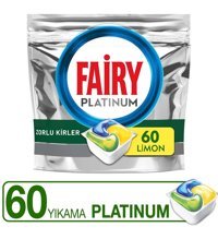 Fairy Platinum Limon Kokulu Tablet Bulaşık Makinesi Deterjanı 60 Adet