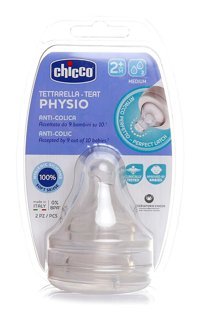 Chicco Wellbeing Silikon Yenidoğan 2+ Ay Hızlı Akış Geniş Ağızlı Damaklı Biberon Emziği