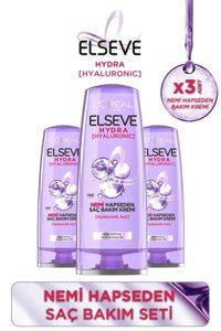 L'oréal Paris Elseve Hydra [Hyaluronic] Nemlendirici Kadın Saç Kremi 3 x 390 ml