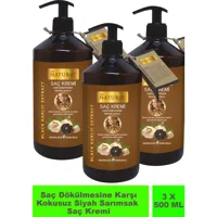 Naturix Dökülme Karşıtı Siyah Sarımsak Saç Kremi 3 x 500 ml