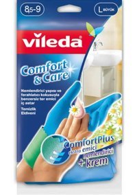 Vileda Comfort & Care Mavi Large 1 Çift Temizlik Eldiveni