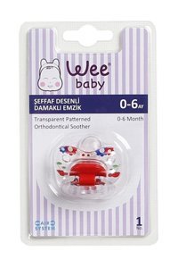 Wee Baby 0-6 Ay Yenidoğan Damaklı Silikon Emzik Şeffaf