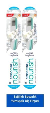 Sensodyne Nourish 1+1 Yumuşak Manuel Diş Fırçası Beyaz