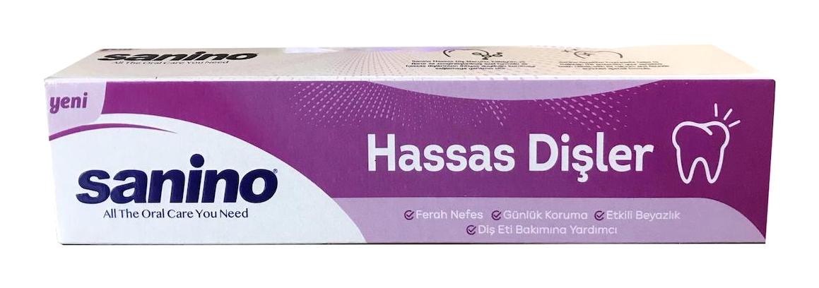 Sanino Hassas Dişler Naneli Florürsüz Diş Macunu 75 ml