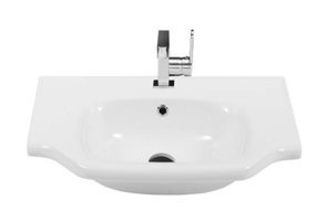 Turkuaz Seramik Klasik Tekli 65 cm Seramik Oval Lavabo Beyaz