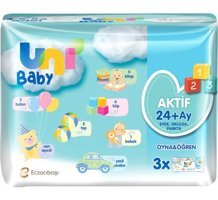 Uni Baby Aktif Oyna Öğren 52 Yaprak 24'lü Paket Islak Mendil