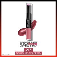 L'Oréal Paris 213 Toujours Teaberry Kalıcı Parlak Likit Fırçalı - Lipstick Ruj