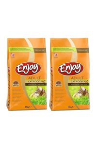 Enjoy Multi Color Tavuk Aromalı Az Tahıllı Yetişkin Kedi Maması 2x15 kg