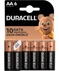 Duracell 1.5 V Çinko AA / Kalem Pil 6'lı