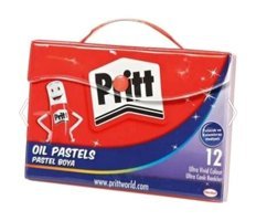 Pritt Ultra Canlı Renkler Çantalı 12'li Yağlı Pastel Boya Seti