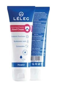 Leleg DHA-Hyaluronic Asit Hassas Ciltler Organik Vegan Parfümsüz El Kremi 75 ml