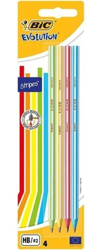 Bic Stripes Extra Güçlü 4'lü Siyah HB Kurşun Kalem Seti