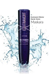 Avon Exxtravert Extra Hacim Veren Suya Dayanıklı Siyah Maskara