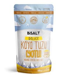 Bisalt Delice İyotlu Kristal Kaya Tuzu Paket 500 gr