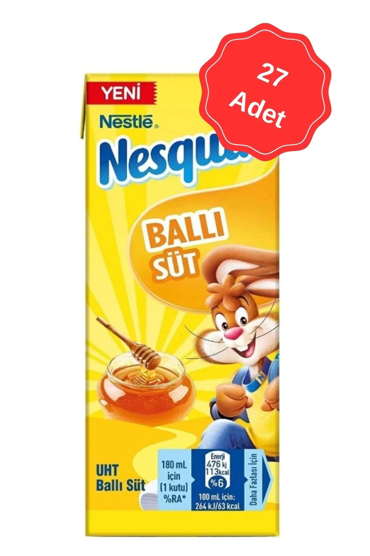 Nestle Nesquik Ballı İnek Sütü Laktozlu 27'li 180 ml