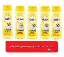 Dalin Göz Yakmayan Hipoalerjenik Tüm Ciltler İçin Bebek Şampuanı 5x200 ml