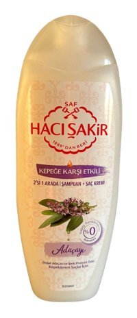 Hacı Şakir Arındırıcı Tüm Saçlar İçin Sade Kremli Şampuan 2 si Bir Arada Unisex Şampuanı