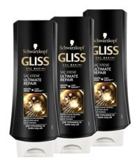 Gliss Ultimate Repair Arındırıcı Tüm Saçlar İçin Sade Kremli Şampuan Standart Unisex Şampuanı 3x400 ml