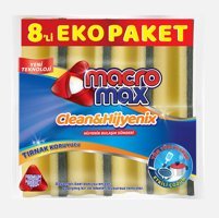 Macromax Oluklu 8'li Bulaşık Süngeri