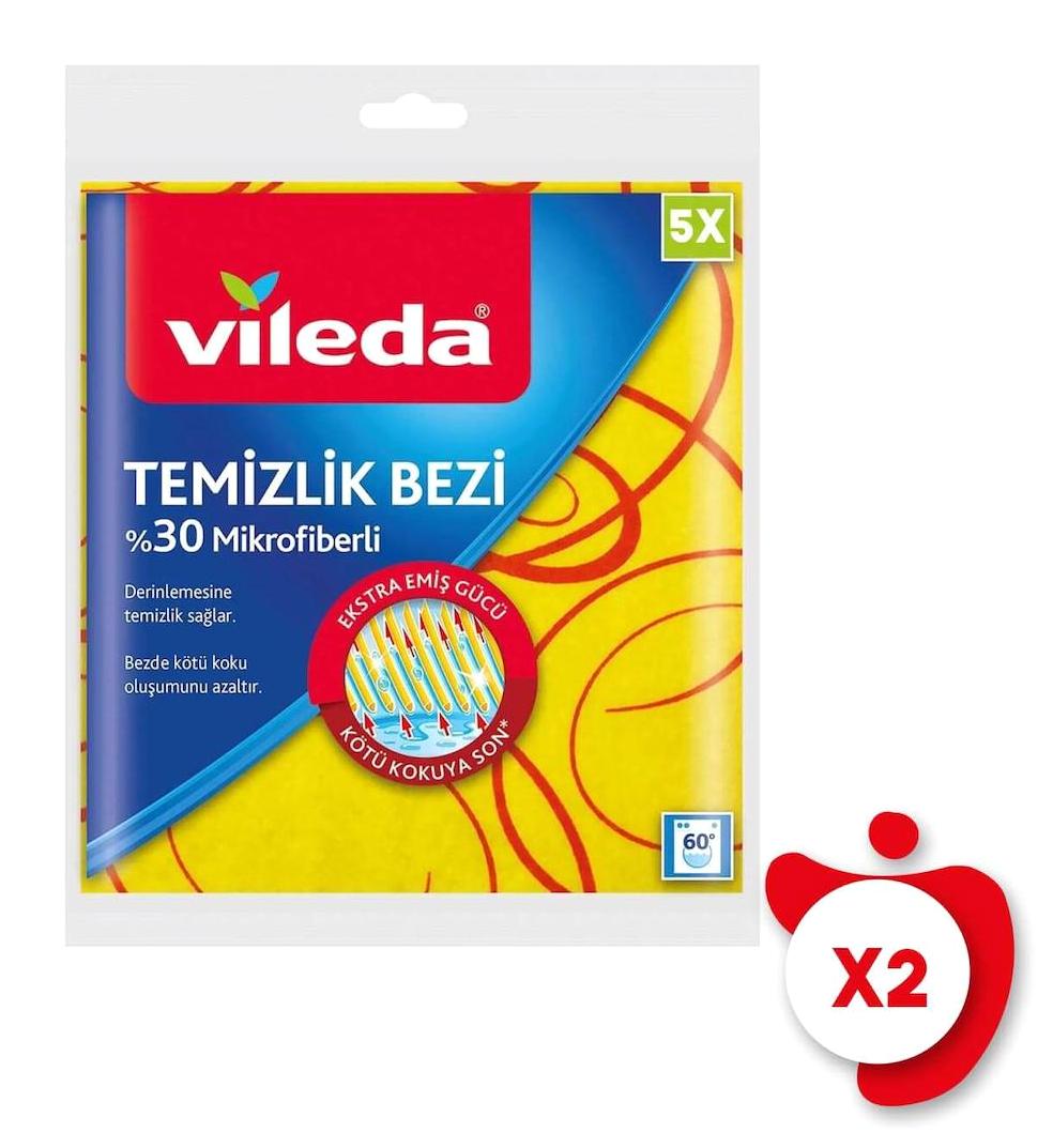 Vileda Sarı 5x2'li Mikrofiber Temizlik Bezi