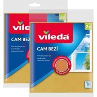 Vileda Cam 2x2'li Mikrofiber Temizlik Bezi