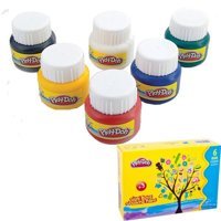 Play-Doh Gu001 Çok Renkli 6x180 ml Guaj Boya Seti