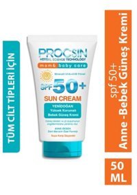 Procsin Baby 50 Faktör Hassas Ciltler İçin Suya Dayanıklı Bebek Güneş Kremi 50 ml