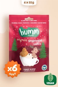 Humm Organic Tarçınlı Zencefilli Bisküvi 6x55 gr