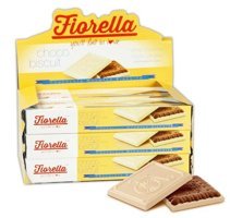 Fiorella Choco Biscuit Beyaz Çikolatalı Kakaolu Bisküvi 6x102 gr