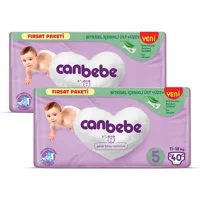 Canbebe Junior 5 Numara Cırtlı Bebek Bezi 2x40 Adet