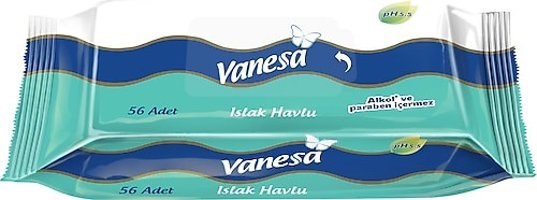 Vanesa 56 Yaprak 5'li Paket Islak Mendil