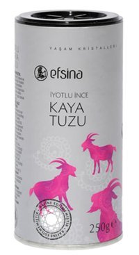 Efsina İyotlu Kristal Kaya Tuzu Kutu 250 gr